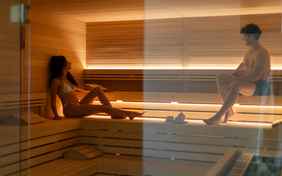 Der Spa Bereich lädt zum Entspannen ein.